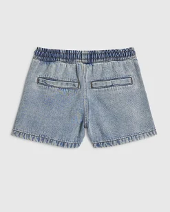Girls Blue Denim Pyjama Style Shorts