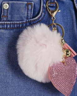 Girls Blue Flared With Pom Jeans