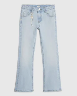 Girls Blue Keychain Flared Jeans