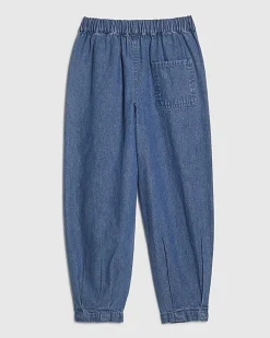 Girls Blue Keyring Cargo Jeans