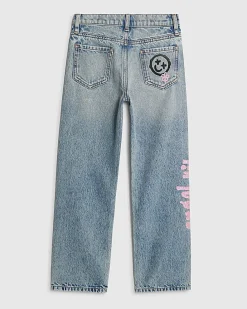 Girls Blue Sassy Era Straight Jeans