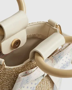 Girls Brown Cabbages and Roses Bucket Bag