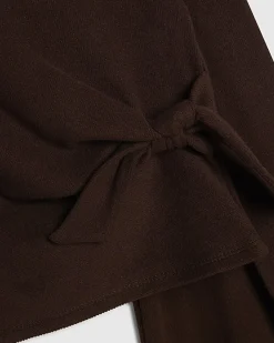 Girls Brown Cosy Ribbed Sweatshirt Set
