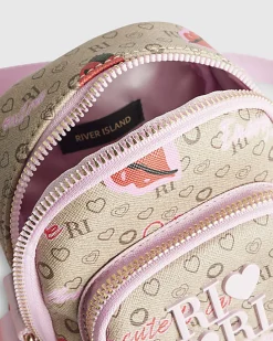 Girls Brown Lips Ladybird Cross Body Bag