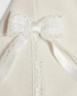 Girls Cream 2 in 1 Shrug Dress