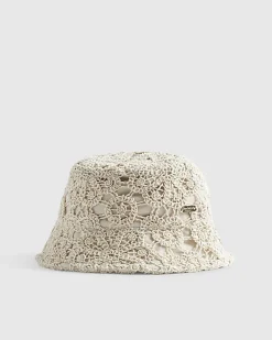 Girls Cream Crochet Hat