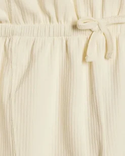 Girls Cream Polo Zip Playsuit