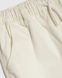 Girls Cream Twill Keyring Cargo Trousers