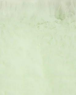 Girls Green 3D Organza Hem Dress