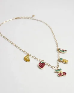 Girls Multi Colour Fruit Necklace