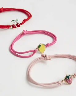 Girls Multi Colour Fruit Pack Of 3 Bracelets