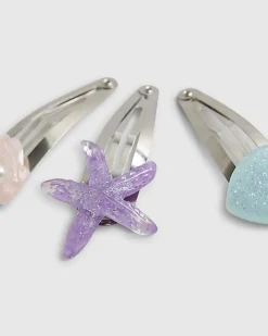 Girls Multi Colour Mermaid Hair Clip Pack