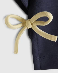Girls Navy Embellished Amour Club T-Shirt