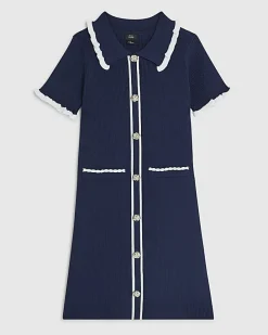 Girls Navy Polo Dress