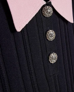 Girls Navy Polo Shirt And Skirt Set