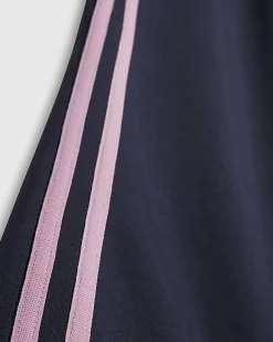 Girls Navy Side Stripe Joggers