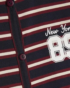 Girls Navy Stripe 89 Cardigan