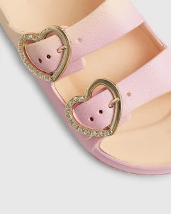 Girls Ombre Buckle Moulded Sliders