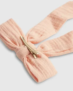Girls Orange Hair Bow