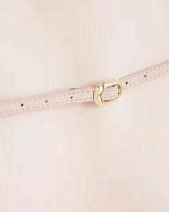 Girls Pink Belted Dress