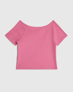 Girls Pink Bow Top