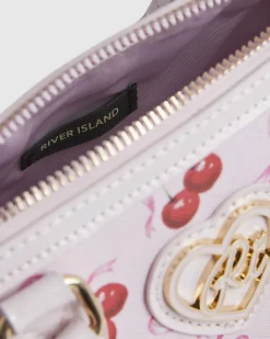 Girls Pink Cherry Cross Body Bag
