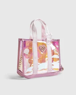 Girls Pink Clip Jelly Shopper Bag