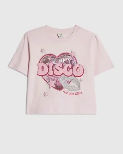 Girls Pink Disco All The Time T-Shirt