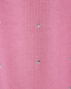 Girls Pink Embellsihed Charm Flared Trousers