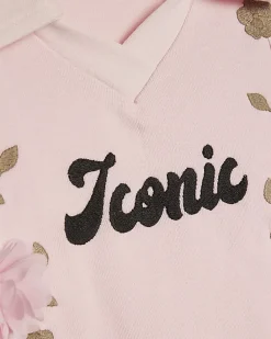 Girls Pink Floral Polo Skirt Set