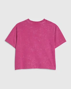 Girls Pink Floral Sequin 92 T-Shirt