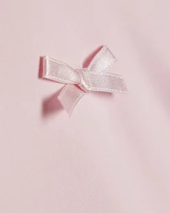 Girls Pink Lace Trim T-Shirt