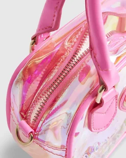 Girls Pink Neon Jelly Small Bag