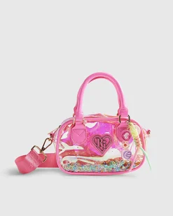 Girls Pink Neon Jelly Small Bag