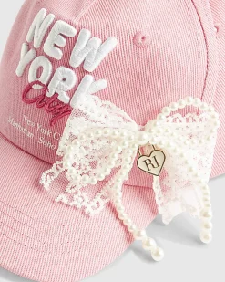 Girls Pink New York Cap