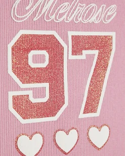 Girls Pink Number 97 Tank Top