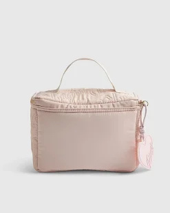 Girls Pink Nylon Script Lunchbox