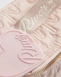 Girls Pink Nylon Script Lunchbox