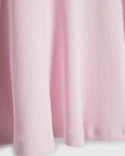 Girls Pink Oversized Collar Dress