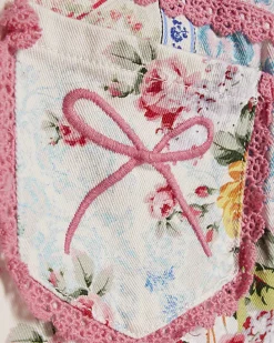 Girls Pink Patchwork Straight Leg Jeans