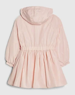 Girls Pink Peplum Raincoat