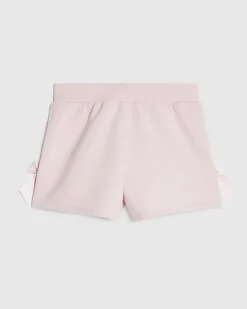 Girls Pink Premium Bow Shorts