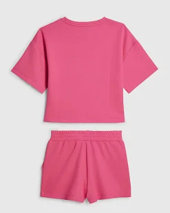 Girls Pink Premium T-Shirt & Shorts Set