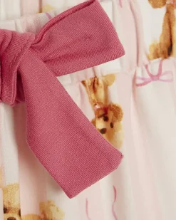 Girls Pink Puppy Button Through Short Pyjamas