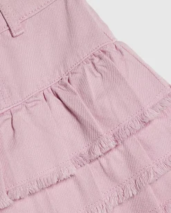 Girls Pink Rara Skirt With Keychain