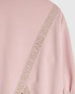 Girls Pink RI Split Back Sweatshirt Set