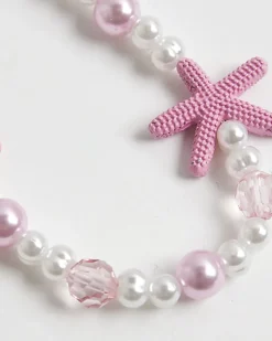 Girls Pink Starfish Phone Charm