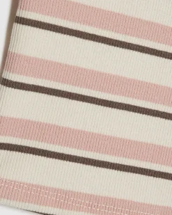Girls Pink Stripe Bow T-Shirt
