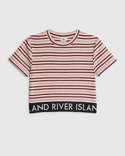 Girls Pink Stripe Top