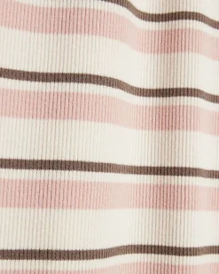 Girls Pink Striped Wide Leg Trousers